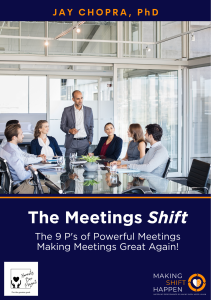 The Meetings Shift - 9 Ps of Powerful Meetings Playbook front cover.